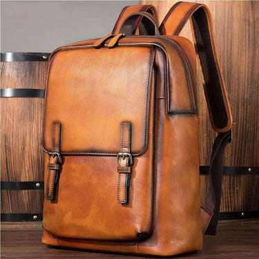 Mochila Piel Hombre Portatil fondo